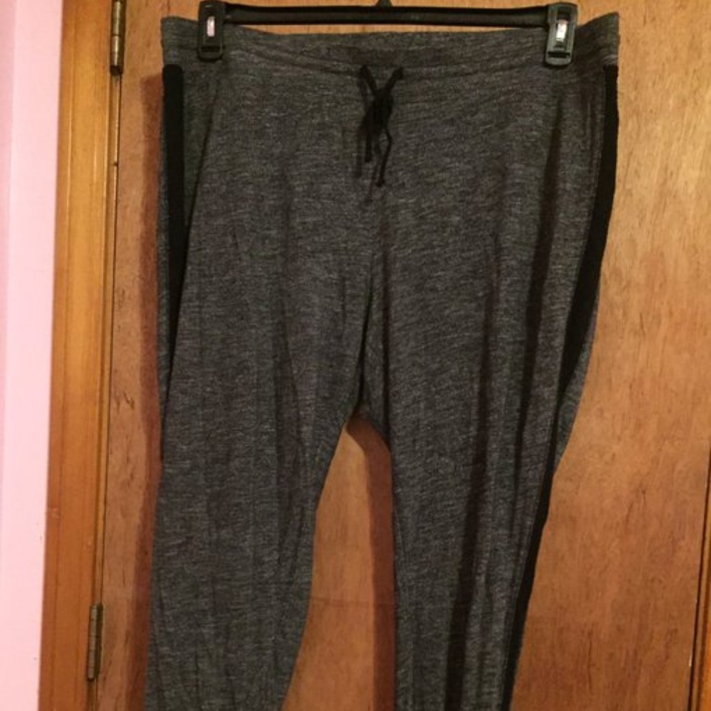 Grey (Black Stripe) Joggers